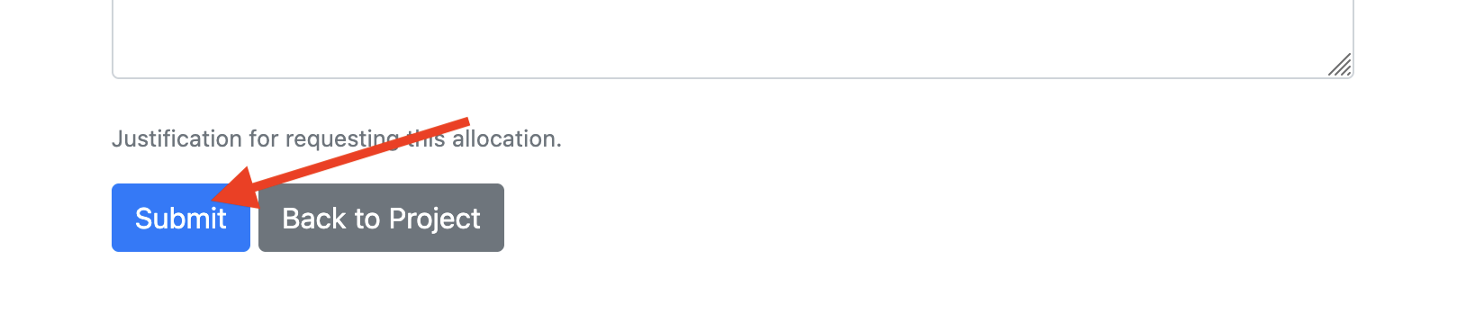 allocation portal allocation submit button